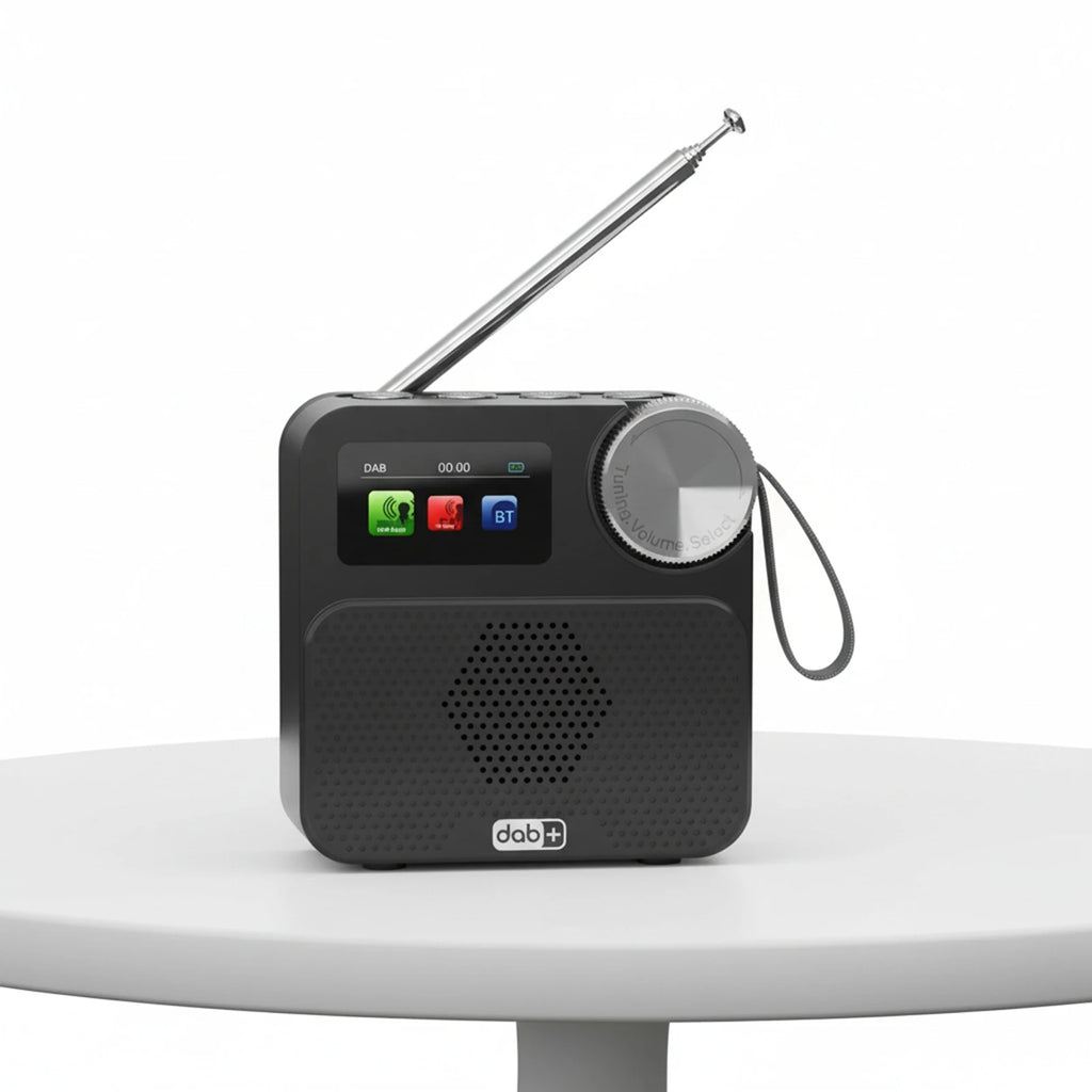 BT Portable FM Radio Rechargeable Speaker Built-in Battery Small