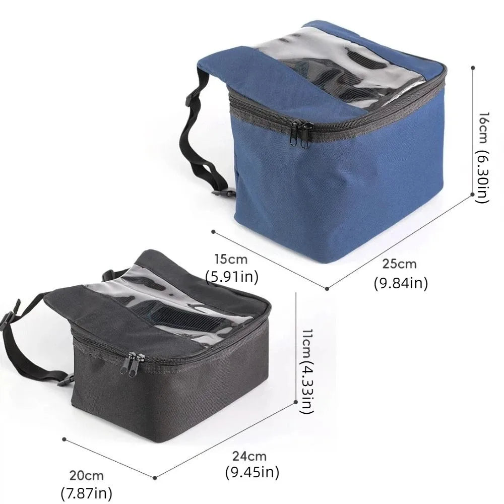 Viewing Window Mountain Bike Bag Waterproof Large Capacity Motorcycle Electric Scooter Bag Storage Bag Durable Bicycle Front Bag Zpaxo