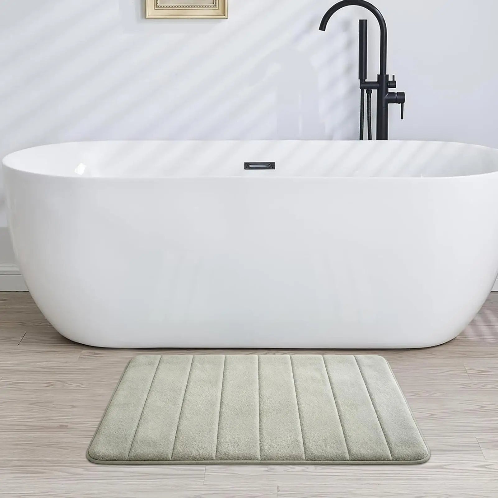 Coral Fleece Bath Mat Absorbent Non-slip Bathtub Rug Quick Dry Home