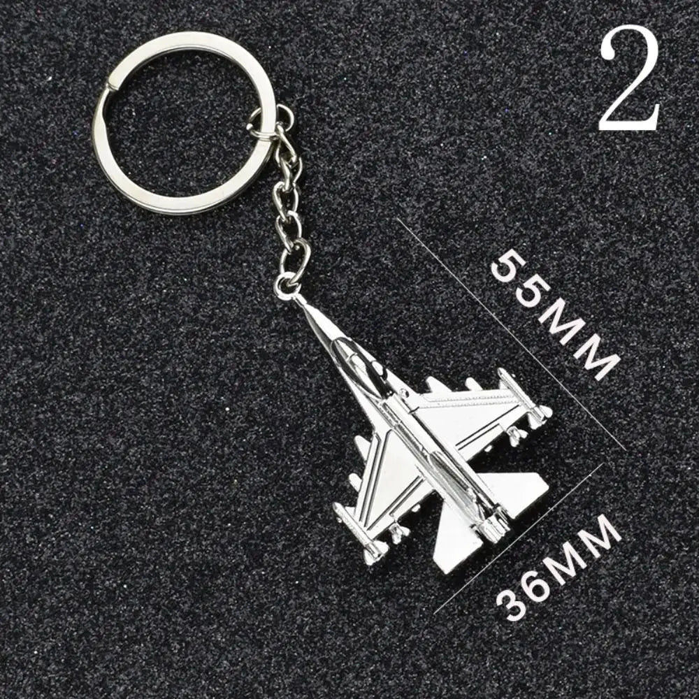 Keychains Gift 3D Aircraft Key Chain Metal Airplane Car Key Ring Classic Fashion Battleplane Keyring Men Zpaxo