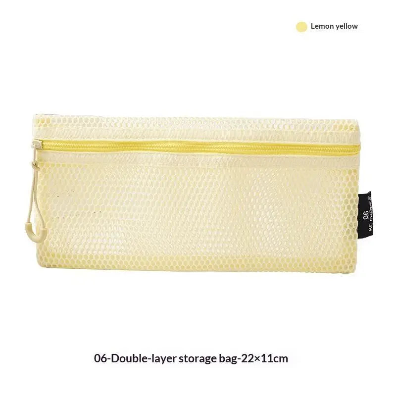 MBreathable Mesh Zipper Storage Pouch Visible Large Capacity Makeup Zpaxo D