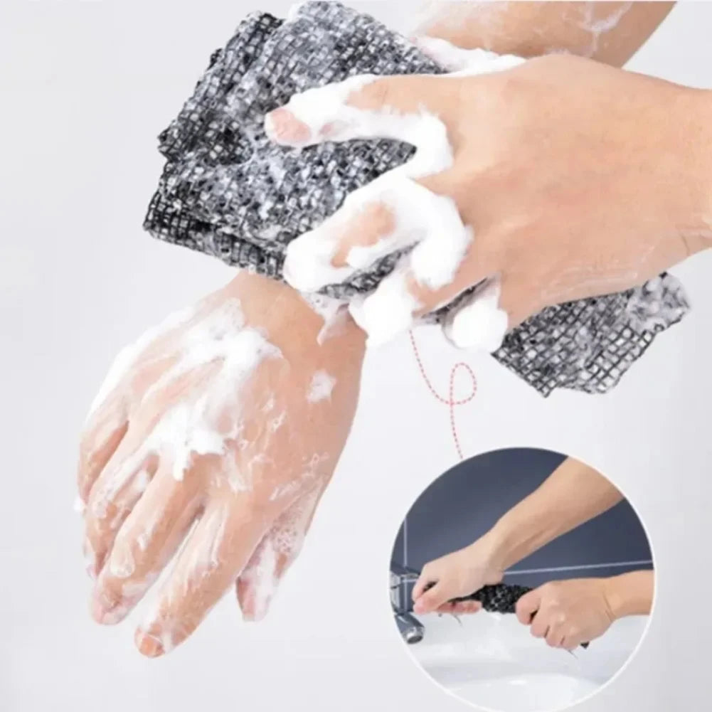 Japanese Rubbing Washcloth Bath Nylon Towel Brush for Back Towels Exfoliating Scrub Shower Sponge Body Bathroom Accessories Zpaxo
