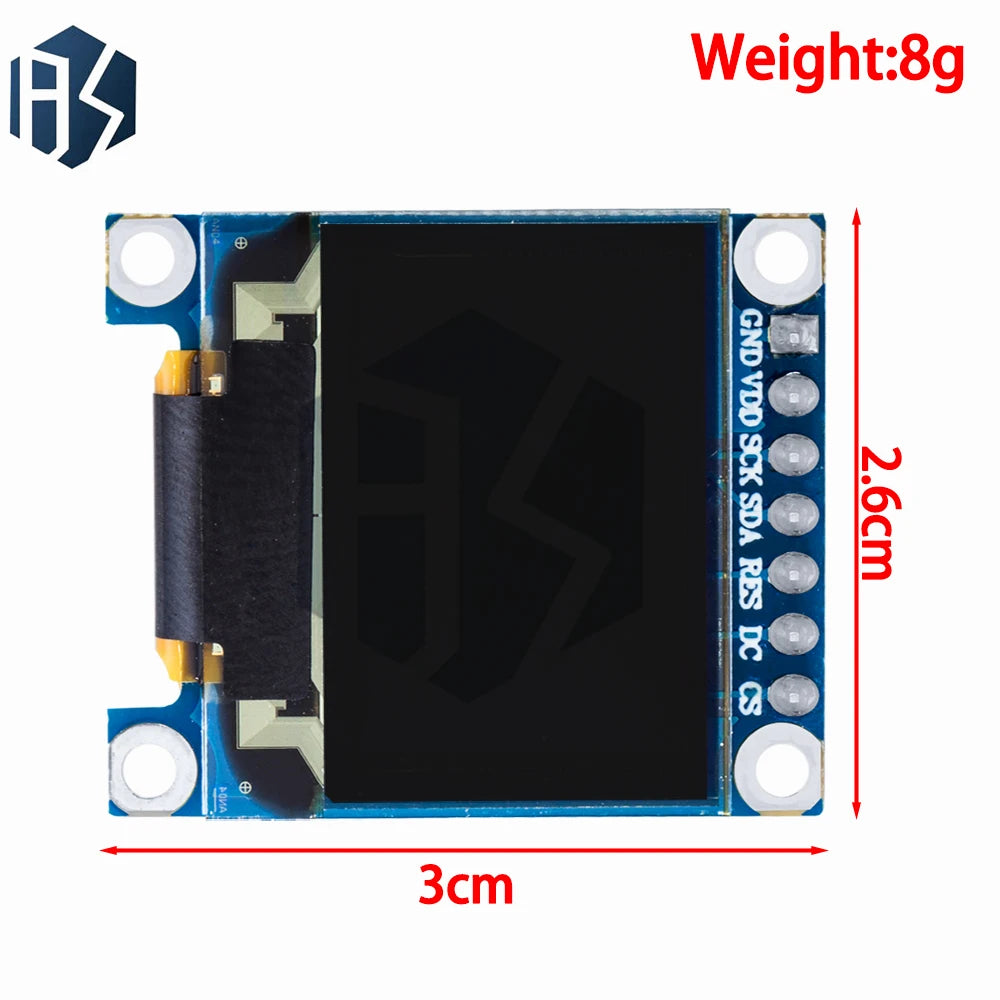 1PCS 0.95 inch full color OLED Display module with 96x64 Resolution SPI Parallel Interface SSD1331 Controller 7PIN new with case Zpaxo