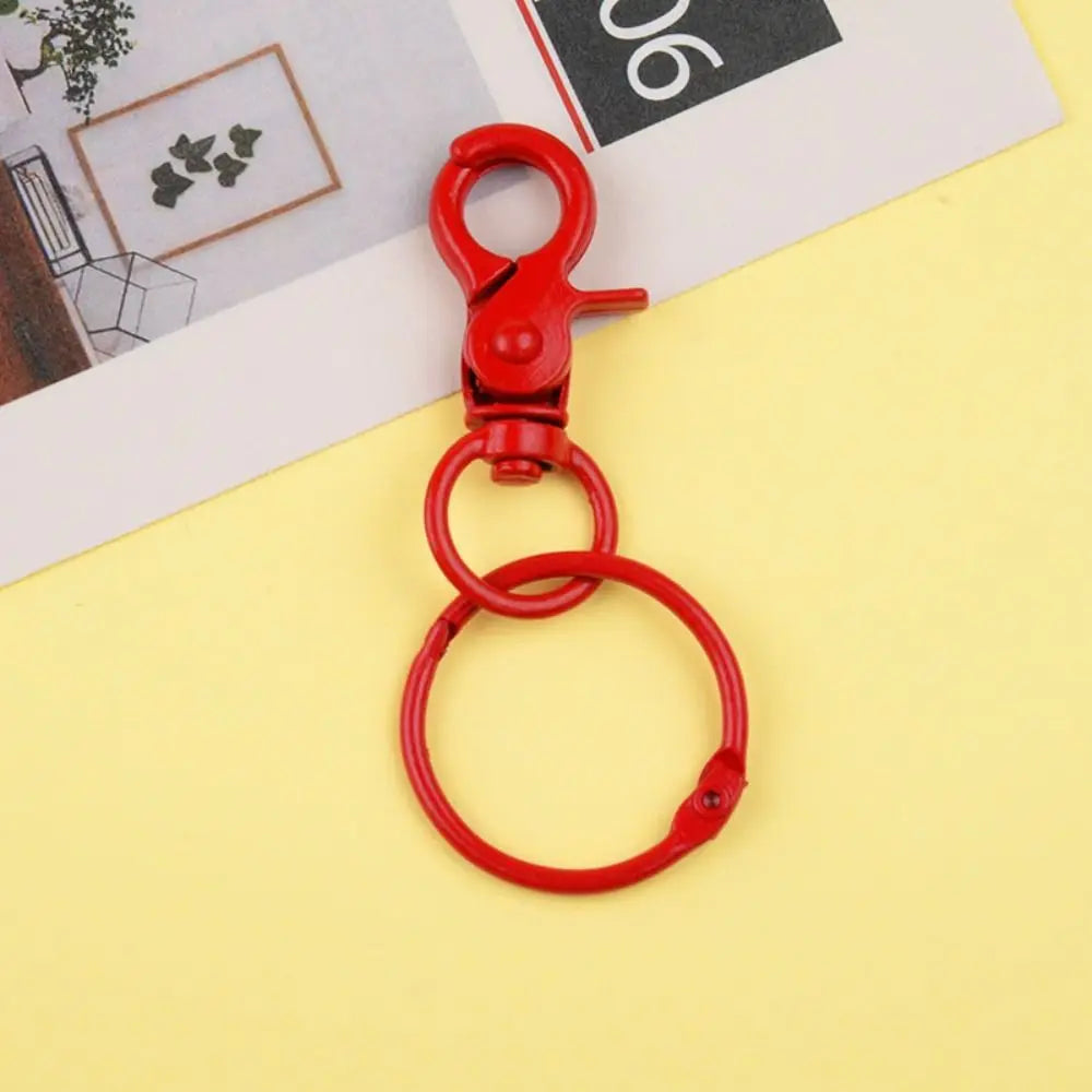Candy Color Lobster Clasp Hooks Keyring Clip Hook Detachable Jewelry DIY Buckle Connector Colorful Jewelry Making Zpaxo red