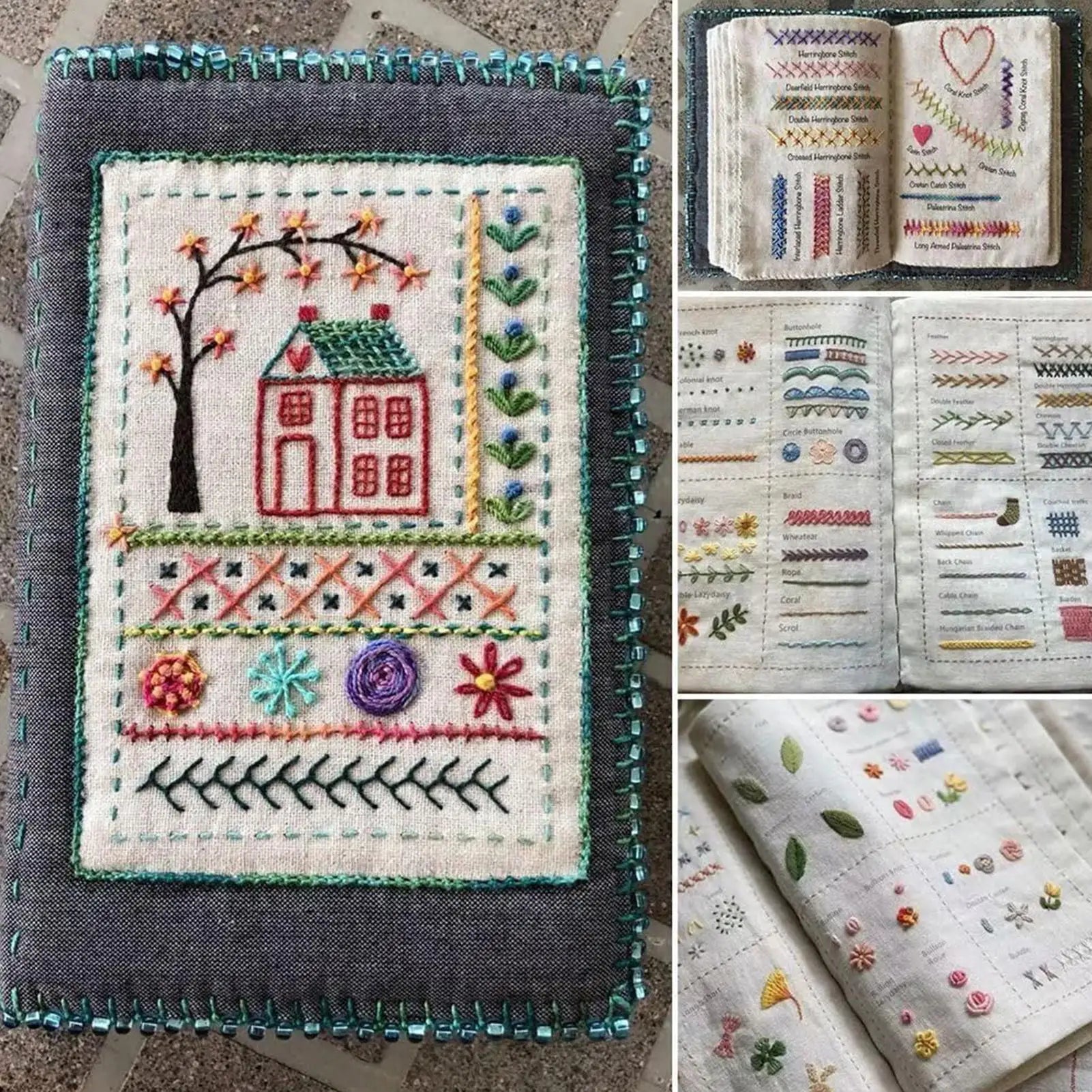 Embroidery Stitches Book Needle Threader Step Guide Visual Learning
