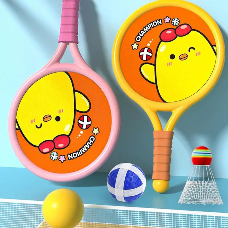 Badminton Racket For Kids 1 Pair Outdoor Sport Badminton Rackets With Balls Birthday Children's Day Celebration Parent-Child Zpaxo