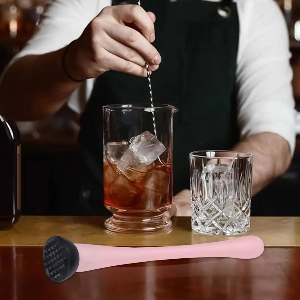Long Handle Cocktail Muddler Mojito Smasher Professional Bar Drink