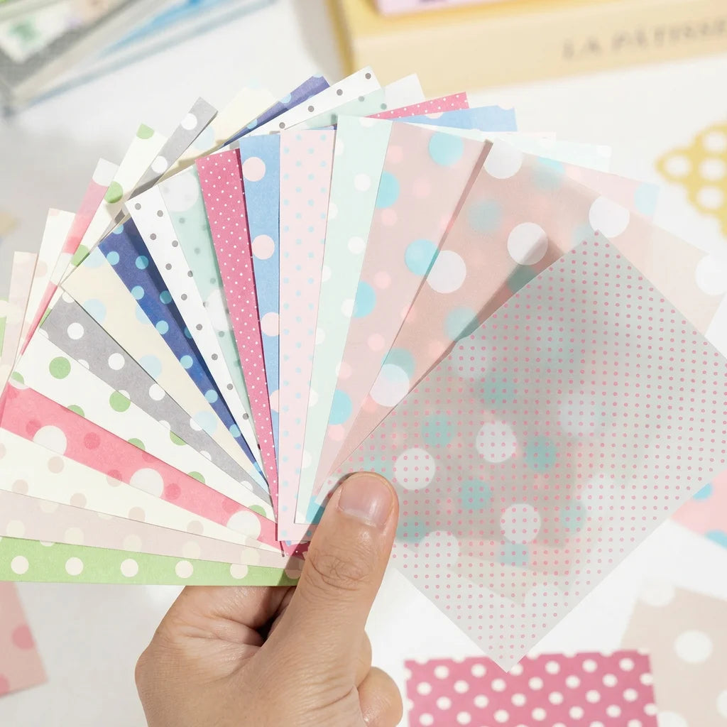 50-Sheet Polka Dot Kraft & Vellum Paper Pad | M5 Journal Inserts