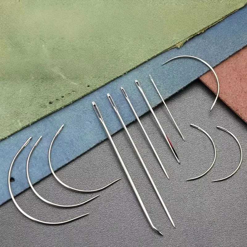 Leather Sewing Kit, Leather Stitching Kit with Sewing Awl, Needles, Waxed Thread, Upholstery Repair Kit, Heavy Duty Sewing Tool Zpaxo