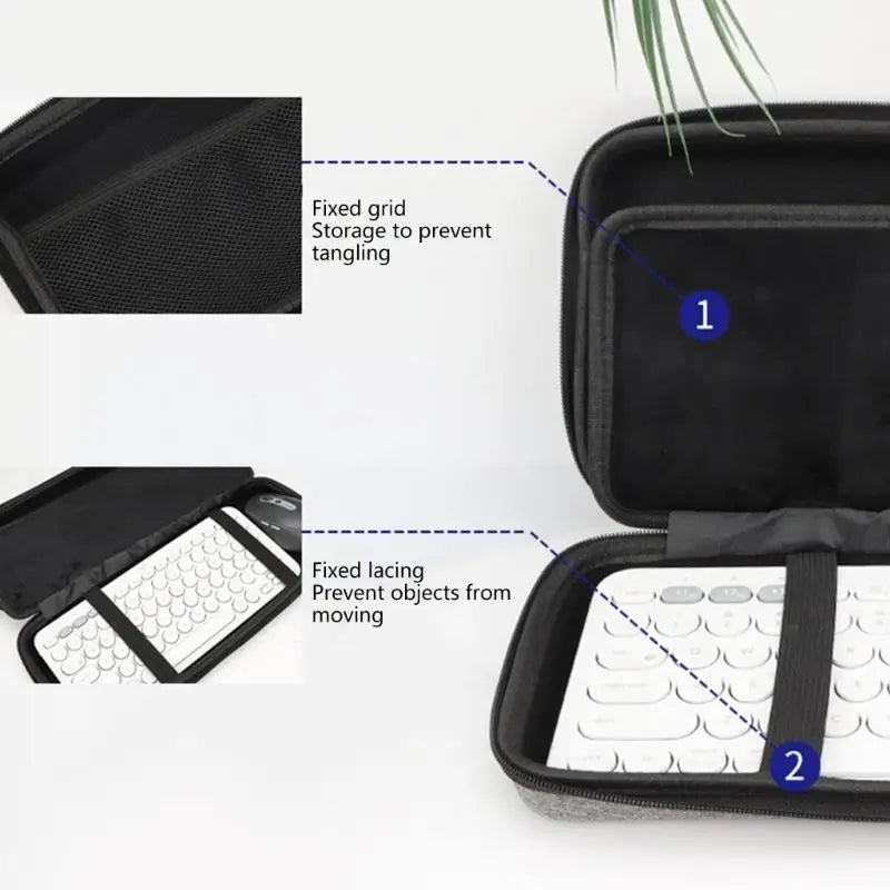 652F Waterproof EVA Keyboards Storage Case Multiple Compartment Zpaxo