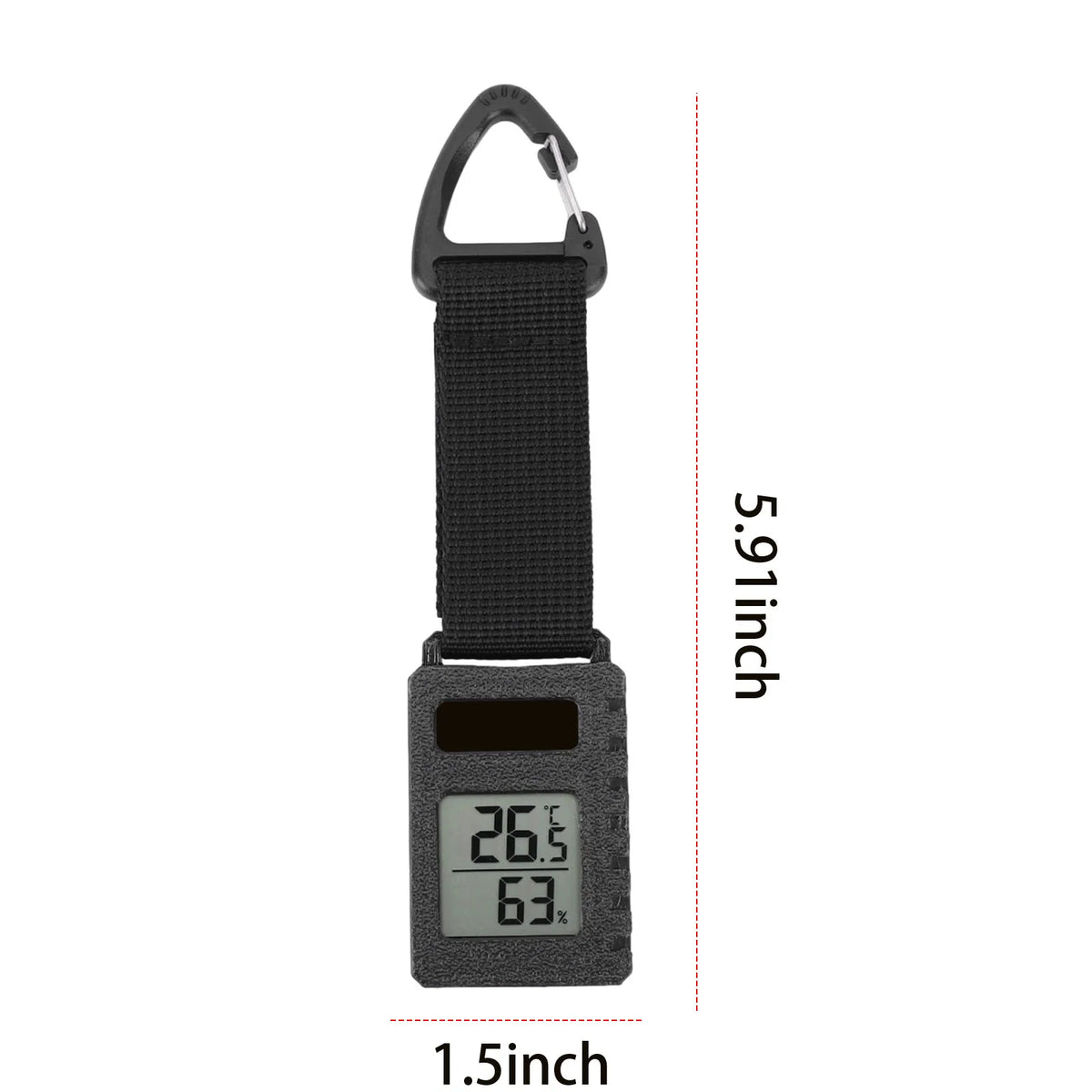 Mini Thermometer Outdoor Temperature Humidity Meter Camping Zpaxo black