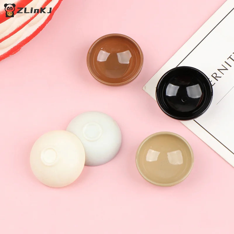 ▶10Pcs Miniature Bowl Dish Round 1/12 Scale Doll House Kitchen Dinning Accessory Zpaxo