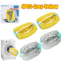 Reusable Plastic Shoe Laundry Bag - Sneaker Cleaning Kit, Ideal for Home Storage and Travel，round for Sneakers and Shoes Zpaxo 4PCS-grey-yellow