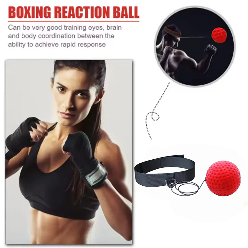 Boxing Training Ball Kid Box Ball Single Game With Headband Parent-child Interaction Boxing Reflex Ball For Reaction Punching Zpaxo