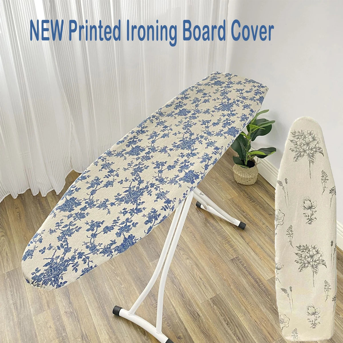 Cotton Ironing Board Cover Resists Scorching Ironing Drawstring Tightening Ironing Board Accessories Protector Cover 140x50cm Zpaxo
