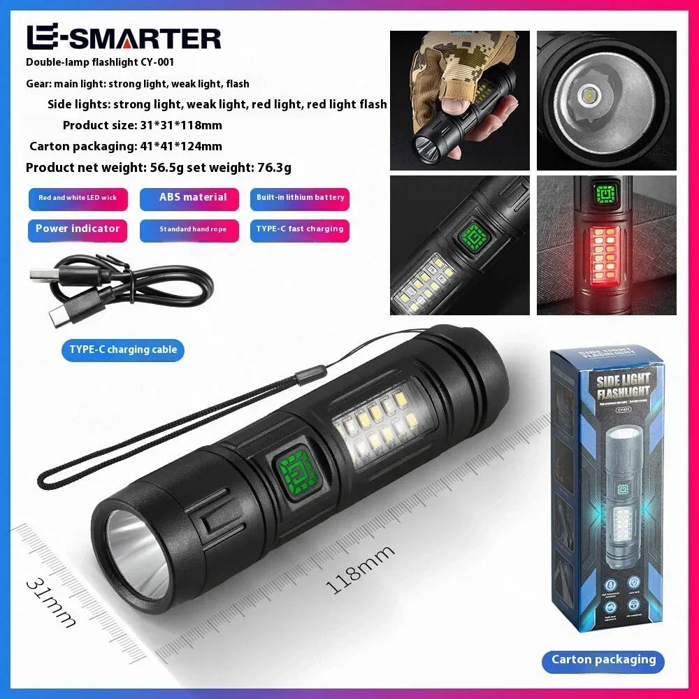 ESMARTER 600 Lumen Rechargeable LED Flashlight | Camping Torch