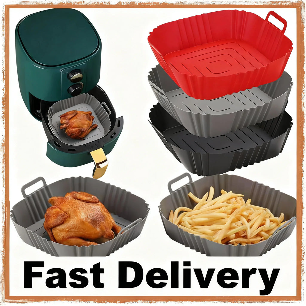 22cm Silicone Air Fryer Liner – Reusable Non-Stick Basket Tray Air Fryer Liner Zpaxo