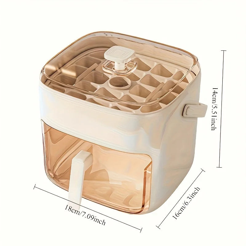 Double Layer Ice Cube Maker Press Ice Ball Maker Storage Box Refrigerator Popsicle Homemade DIY for Household Kitchen Party Bar Zpaxo