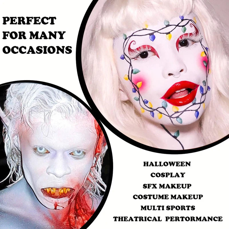 Professional Face Paint Body Paint Water Based,Nontoxic Body Art Halloween Stage Makeup Body Paint Pigments Face painting Makeup Zpaxo