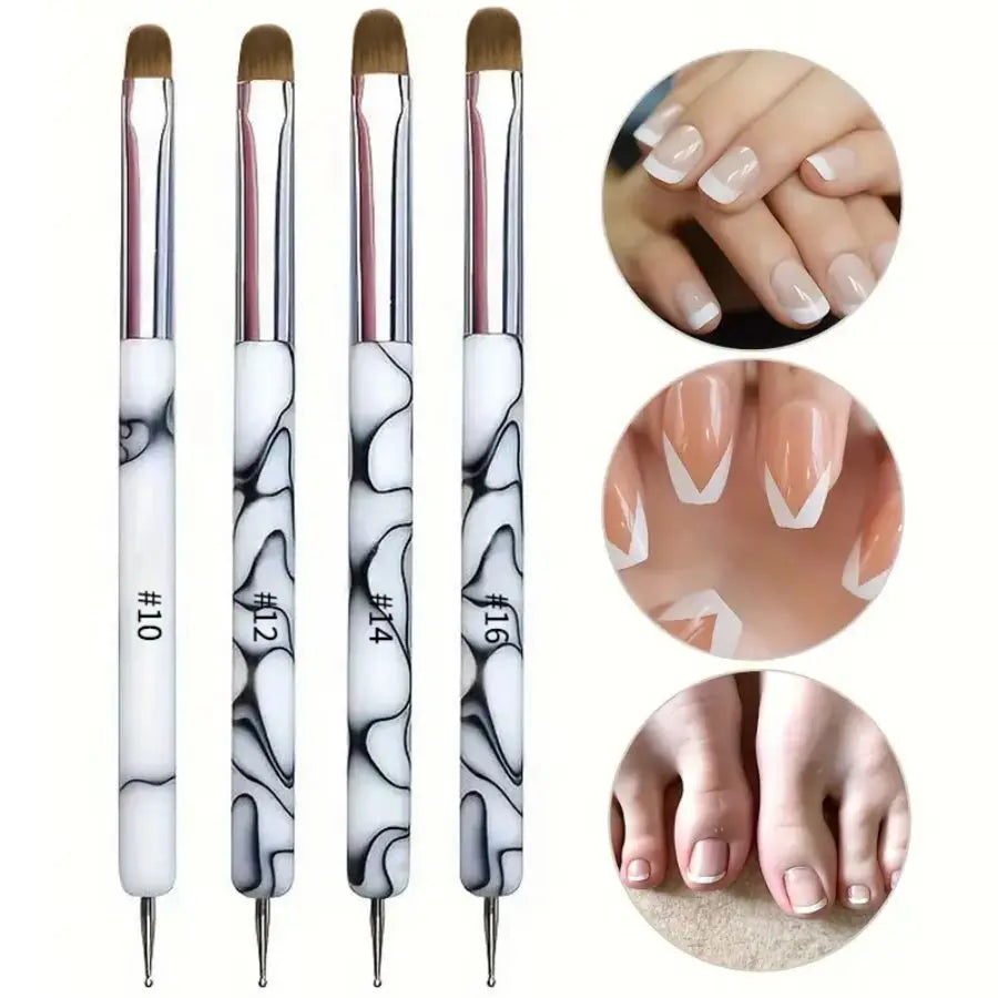 Dual-Ended Nail Art Brushes And Dotting Pens Set, Professional Manicure Detailing Tools, French Nail Art Pen Kit Zpaxo