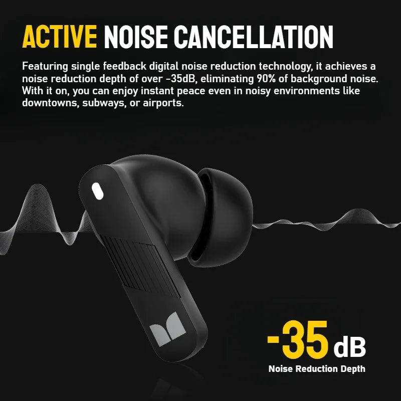 MONSTER GT22 Wireless Earbuds Bluetooth Headphones In-ear ANC Active