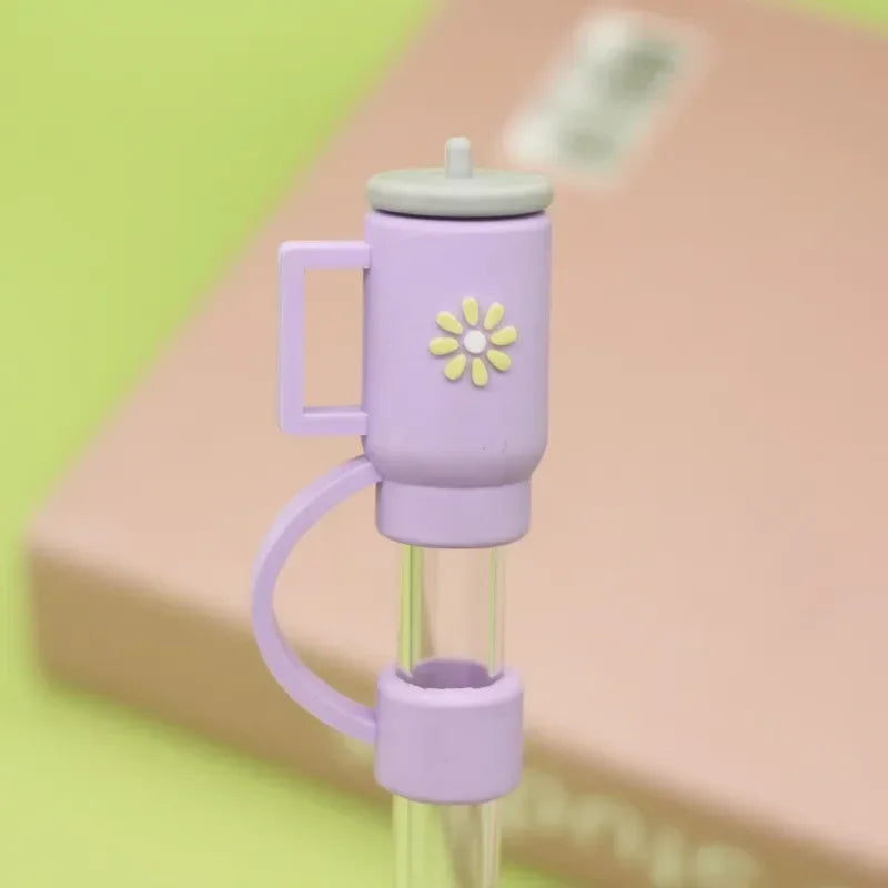Silicone Straw Cover Caps 10mm – Fits Stanley Cup Straws Straw Tip Cover Zpaxo Purple