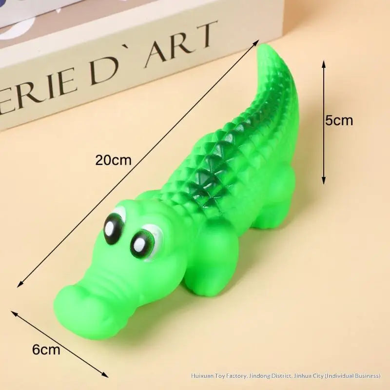 Interactive Games Squeaky Rubber Crocodile Dog Toy Durable Chew Play Zpaxo A1