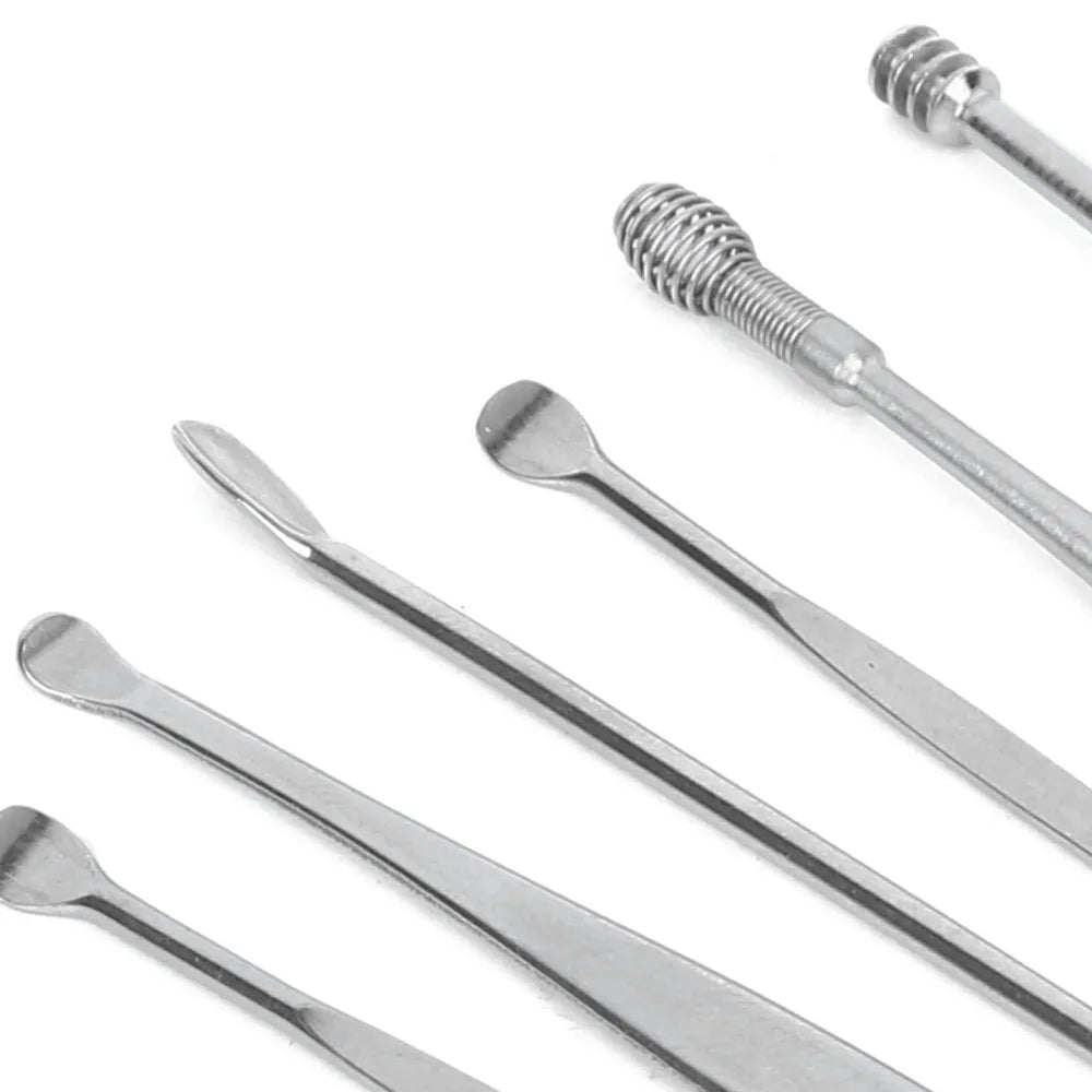Stainless Steel Ear Wax Pickers Spiral Head Smooth Polished Earwax Zpaxo