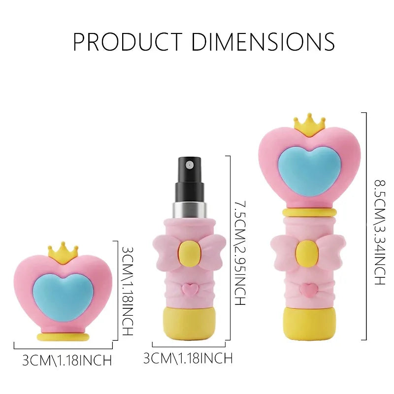 Portable Refillable Spray Bottle Heart Shaped Magic Wand Atomizer