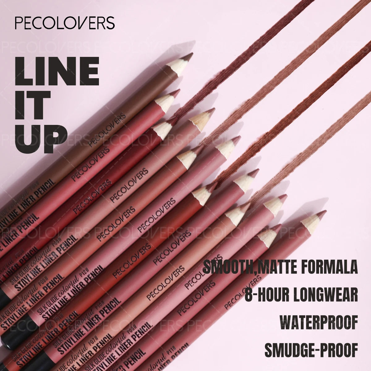 1PC Matte Lip Liner Long-lasting, Brown, Purple, Pink Series, Waterproof Lipstick Lip Liner Women'S Lip Cosmetics Zpaxo