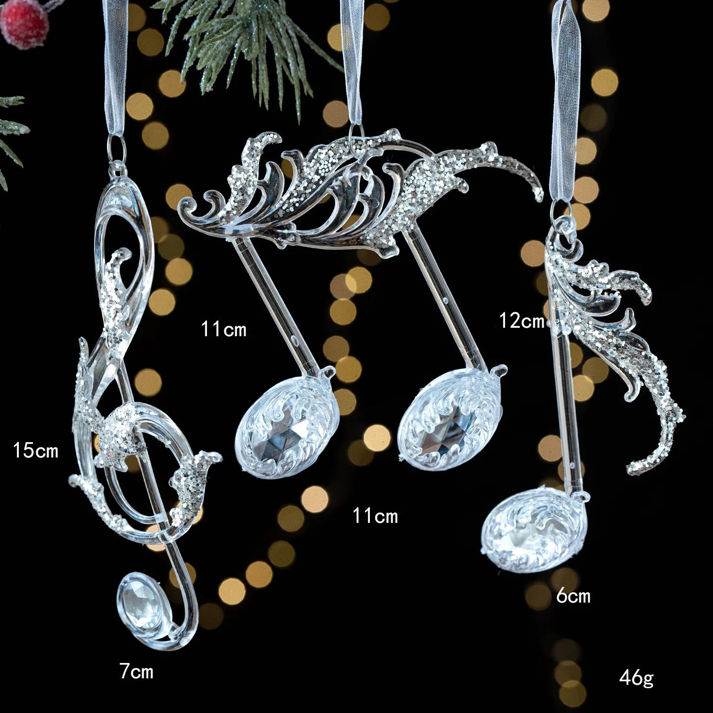 Clear Acrylic Christmas Ornaments – Angel & Deer Tree Pendants