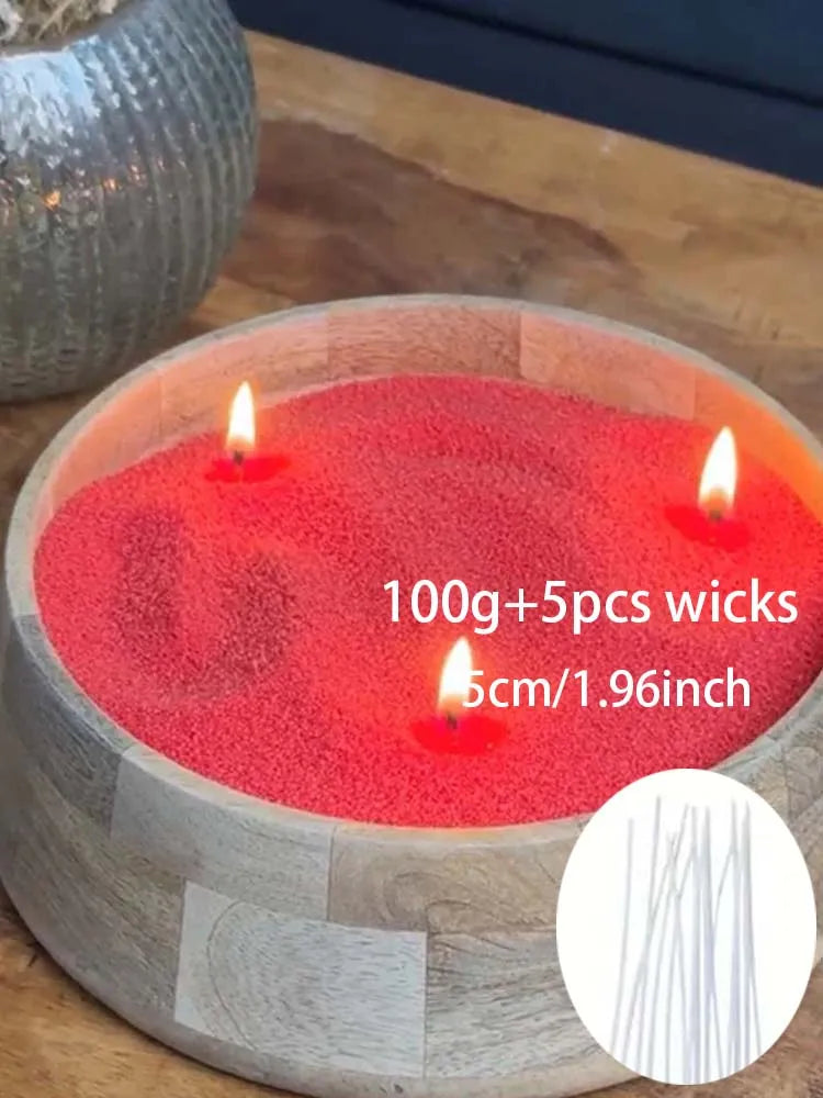 Sand Pearled Candle Making Kit 100g – Wicks Included Candle Making Kit Zpaxo red