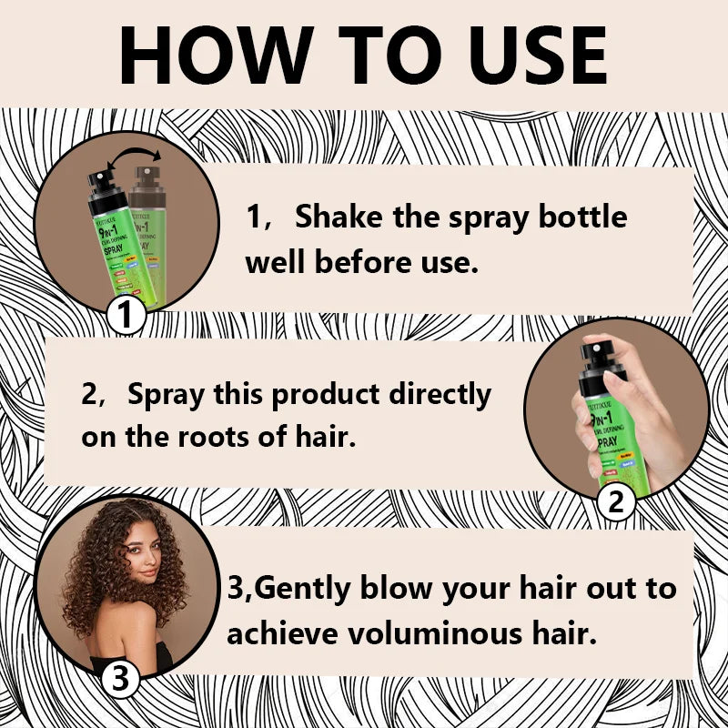 Anti-Frizz Curl Enhancer Spray – Biotin & Keratin | YUITIKUE Curl Enhancer Spray Zpaxo