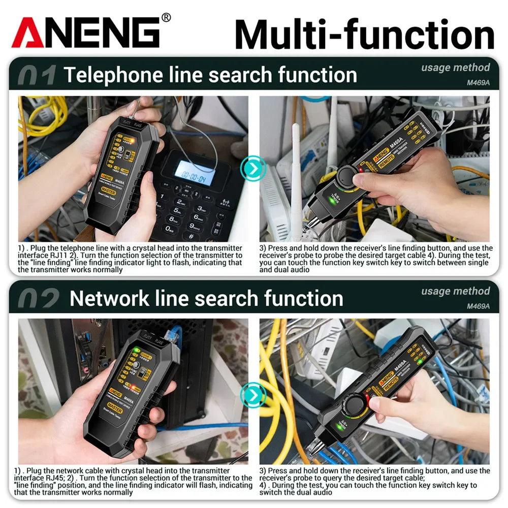 ANENG M469A Smart Network Cable Tester Wire Tracker Receiver Repair