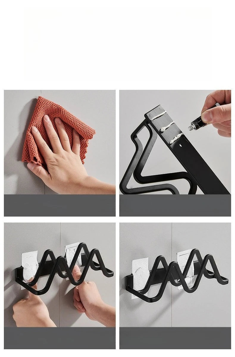 Non perforated pot cover rack wall mounted kitchen cutting board storage rack household storage pendant Zpaxo