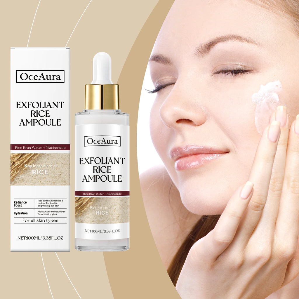 Rice Exfoliating Essence Dead Skin Removal Oil Control Brightening Moisturizing Nourishing Improve Roughness Nicotinamide Serum Zpaxo