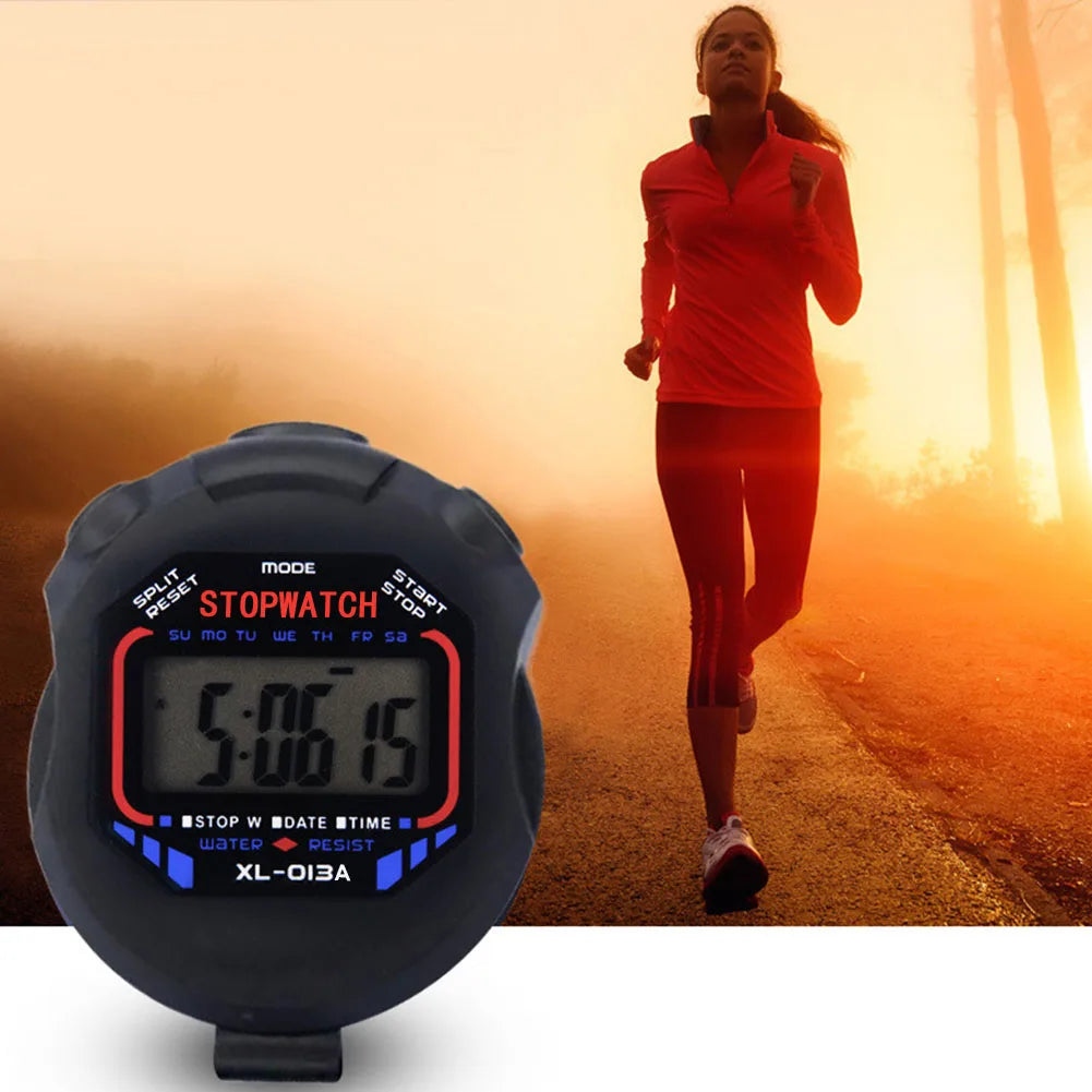 Multi-function Electronic Stopwatch Sports Timer LCD Display Handheld