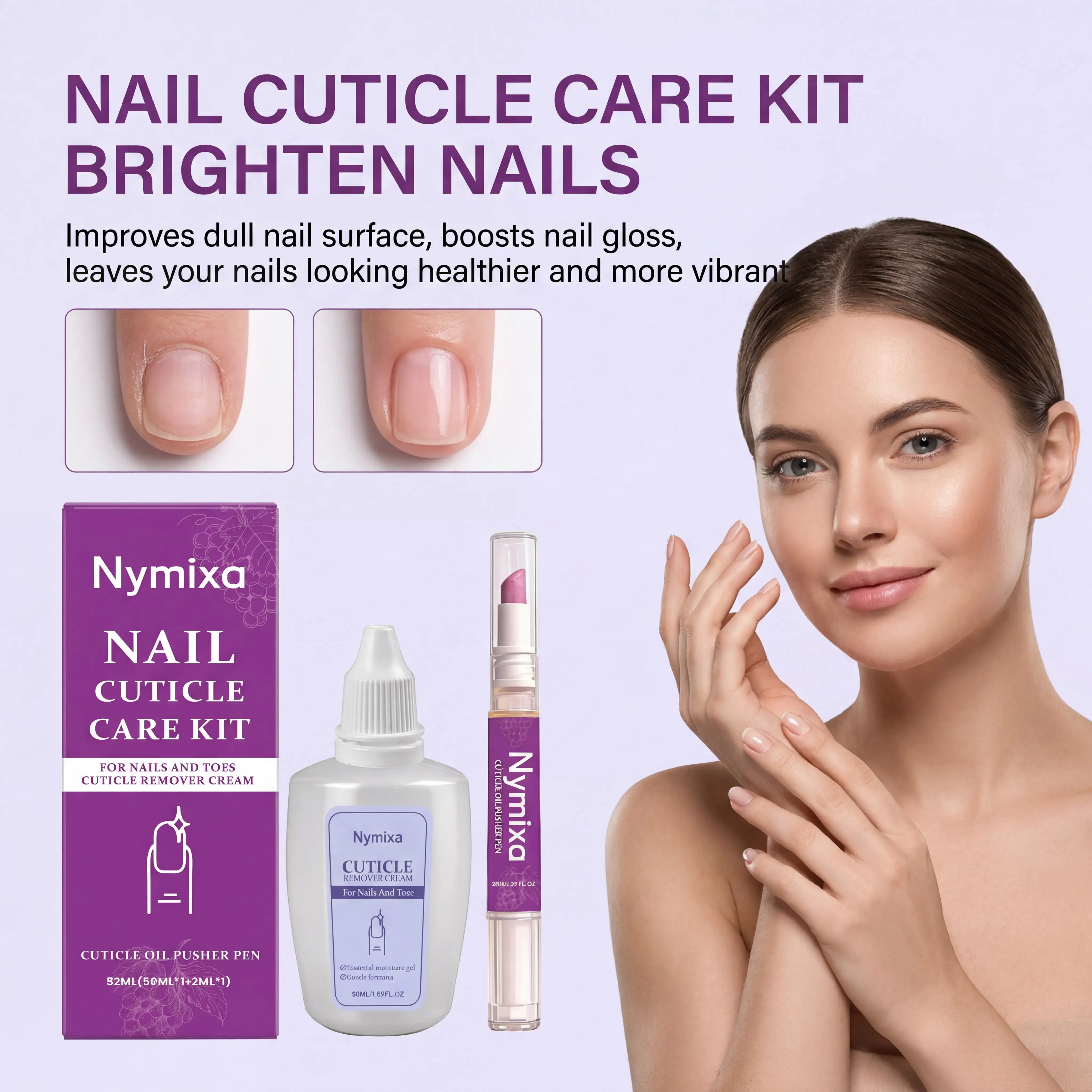Nail Care Set Portable Cuticle Oil Pen Flaky Skin Care Stabilizing Restoring Soothing Redness Daily Grooming Kit Hand Foot Use Zpaxo