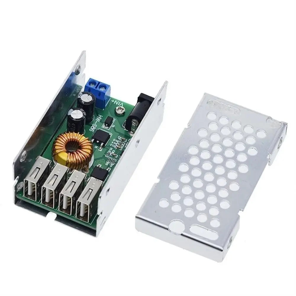 DC-DC Module 9V 12V 24V 36V To 5V Mobile Charger 4 Port USB Step-down Module Step-down Board Charging Board Buck Converter Zpaxo A