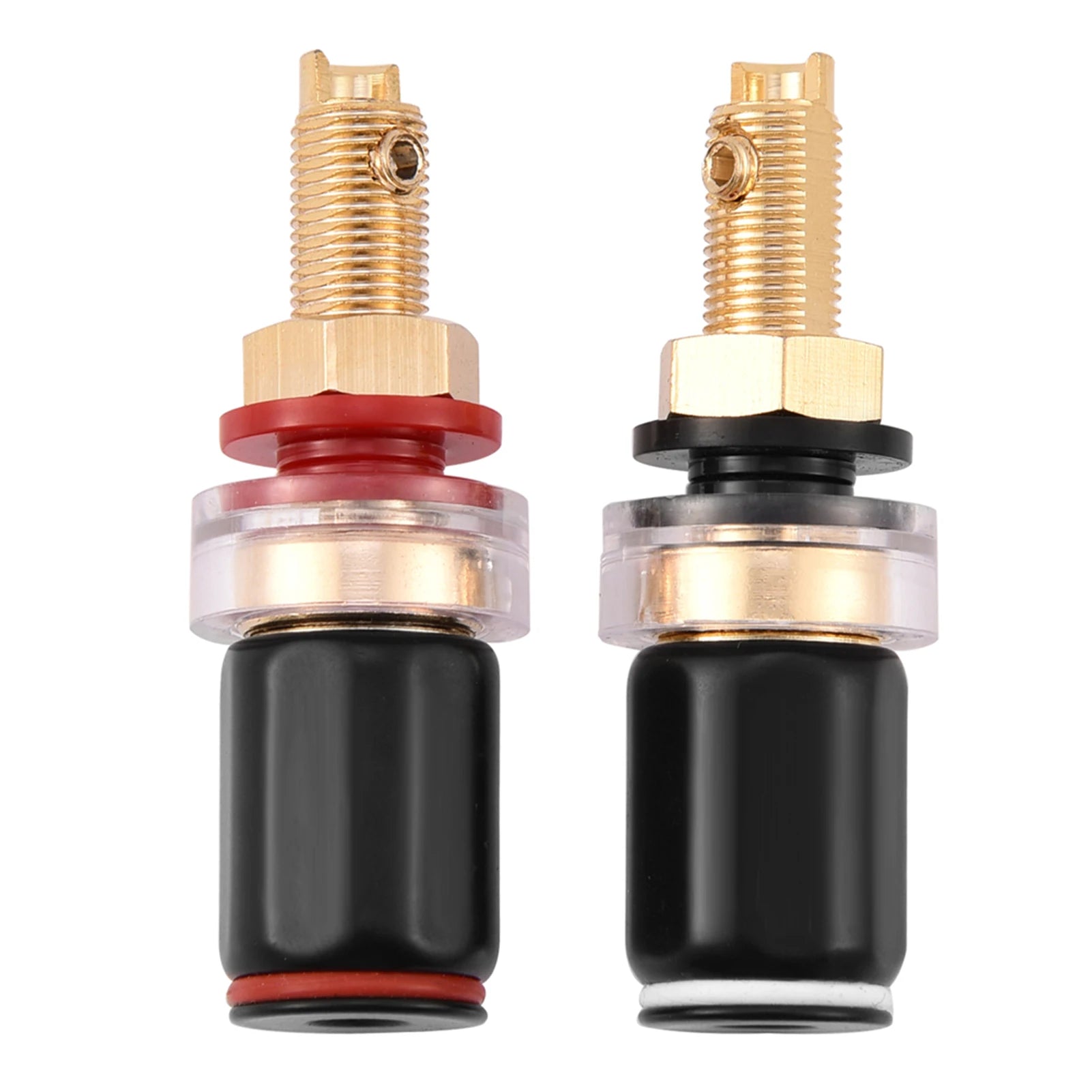 Black Red Welding Copper Speaker Amplifier Terminal Banana Plug