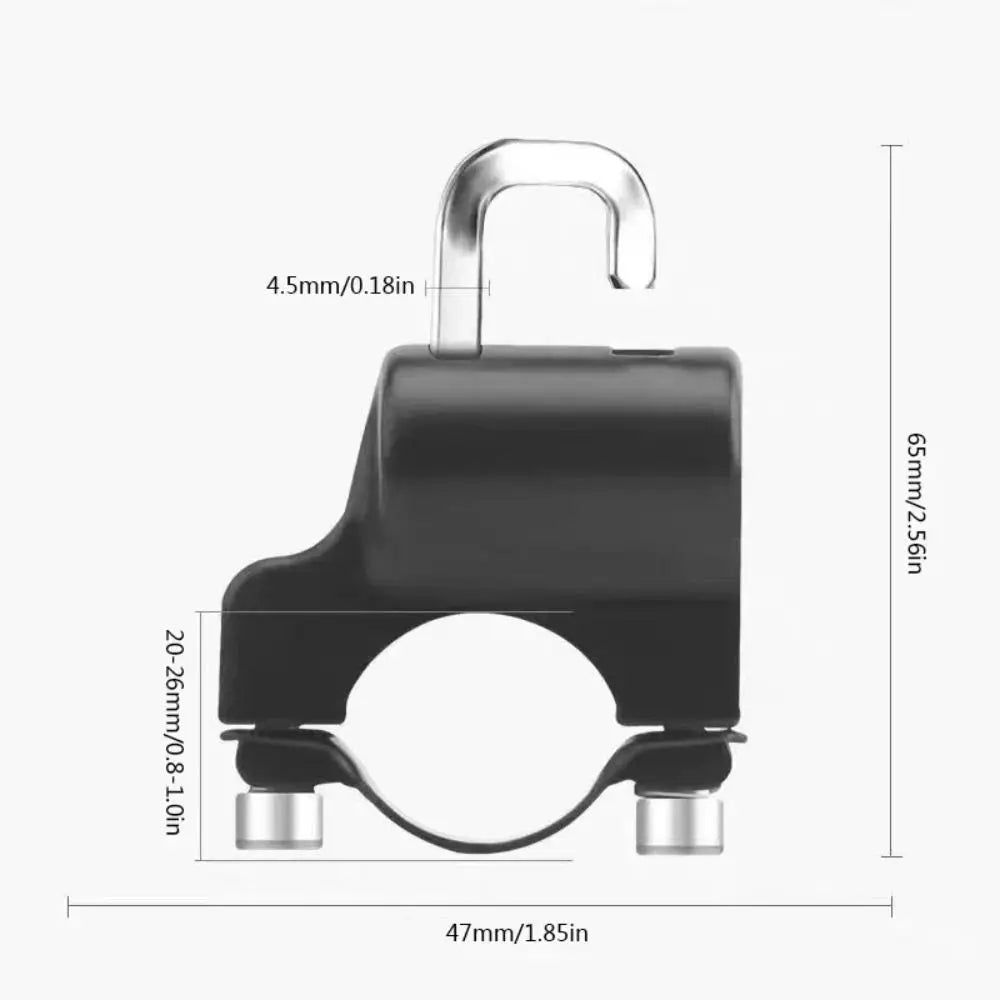 Universal Motorcycle Helmet Lock Security Hook Anti-theft Portable Zpaxo