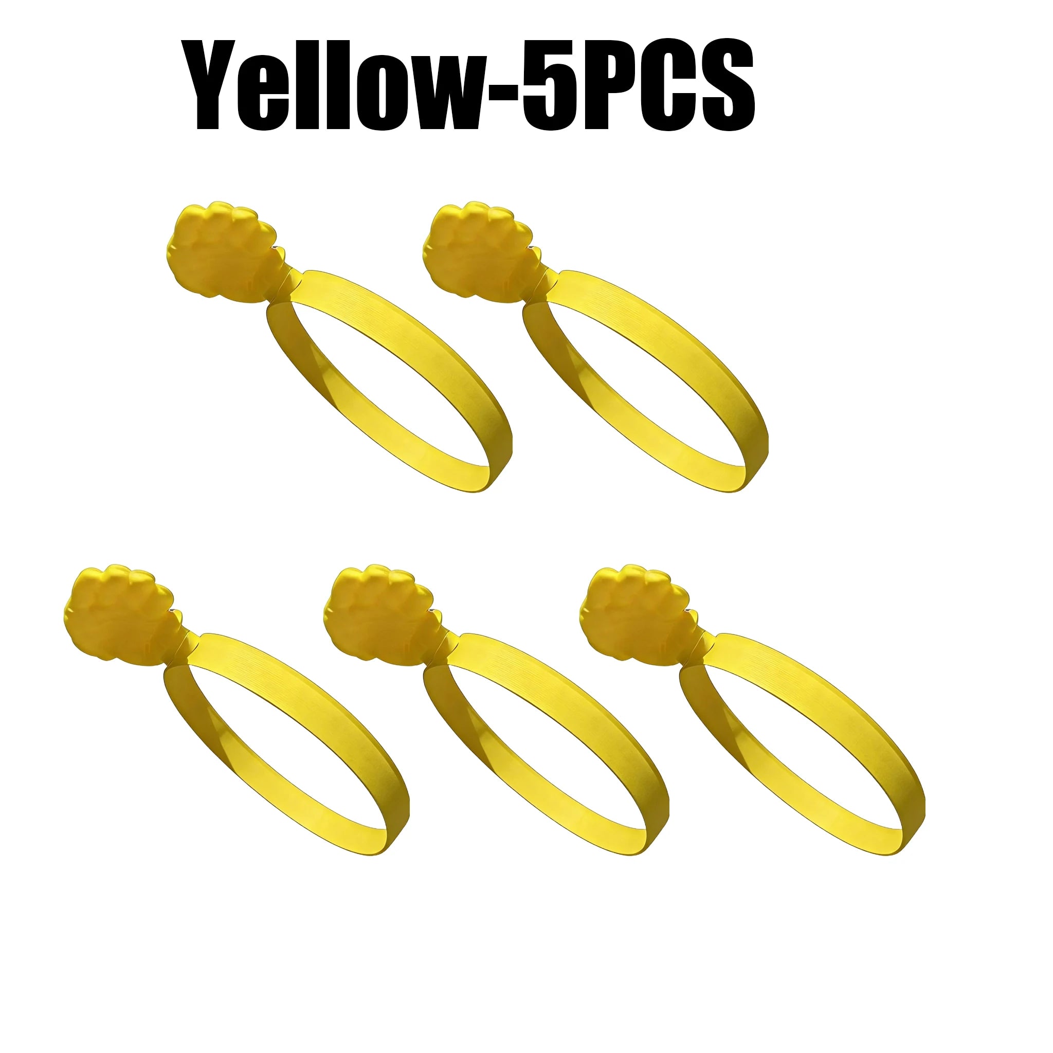 Fun 3D Printed Hand-shaped Sun Hat Creative Hand Headband Visor Zpaxo Yellow 5PCS