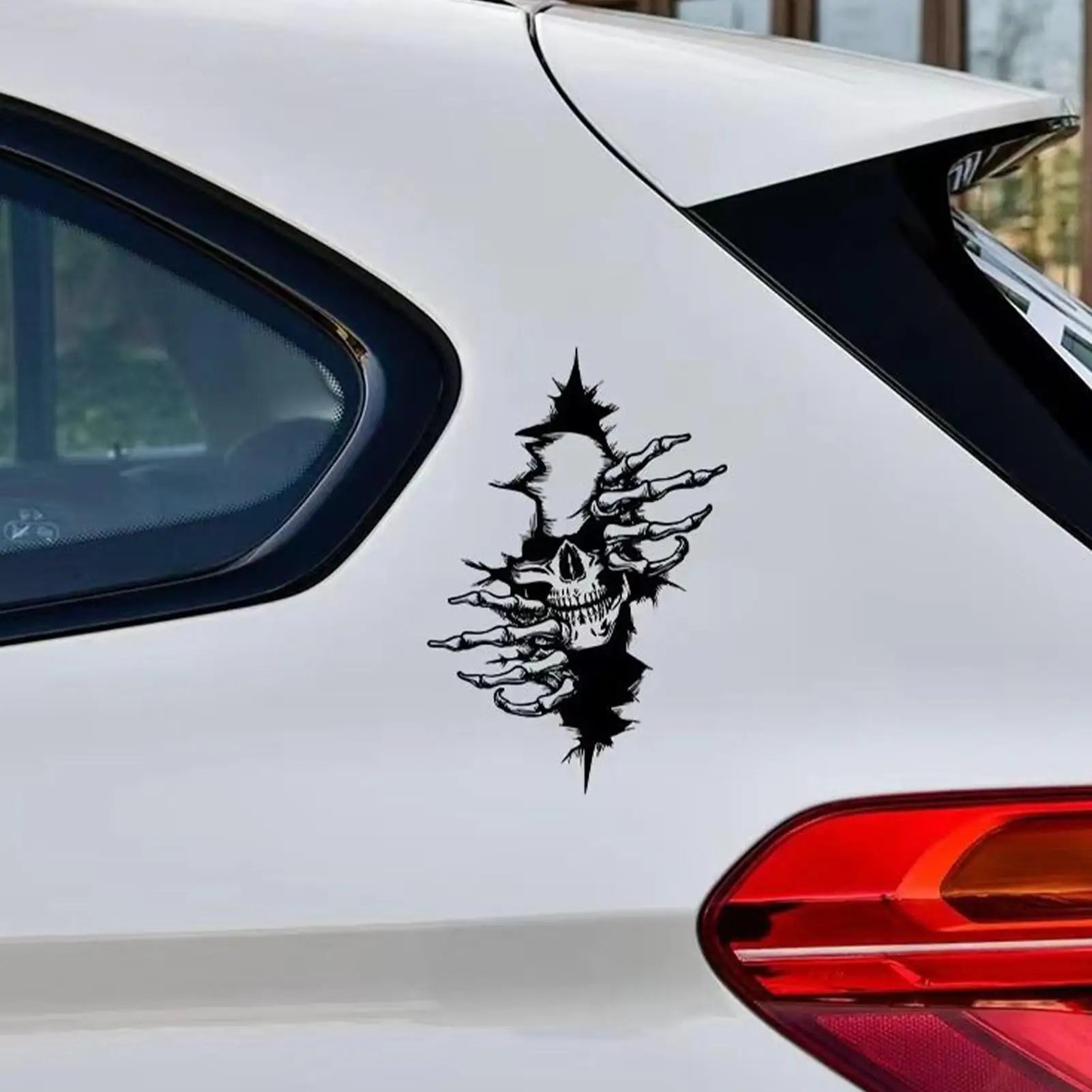 Skeleton Car Window Sticker Halloween Creepy Sticker Decoration Motorcycle Decals for Car Truck SUV Motorcycle Vehicles Window Zpaxo