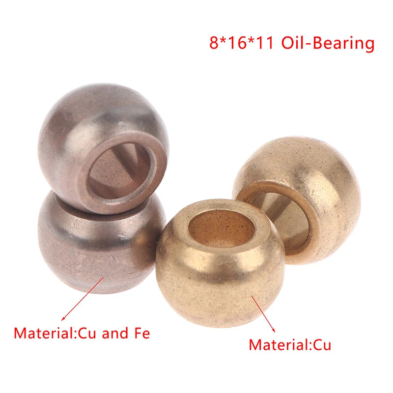 8x16x11mm Oil-Bearing Sintered Bushings – 5/10 Pack | ZC0021