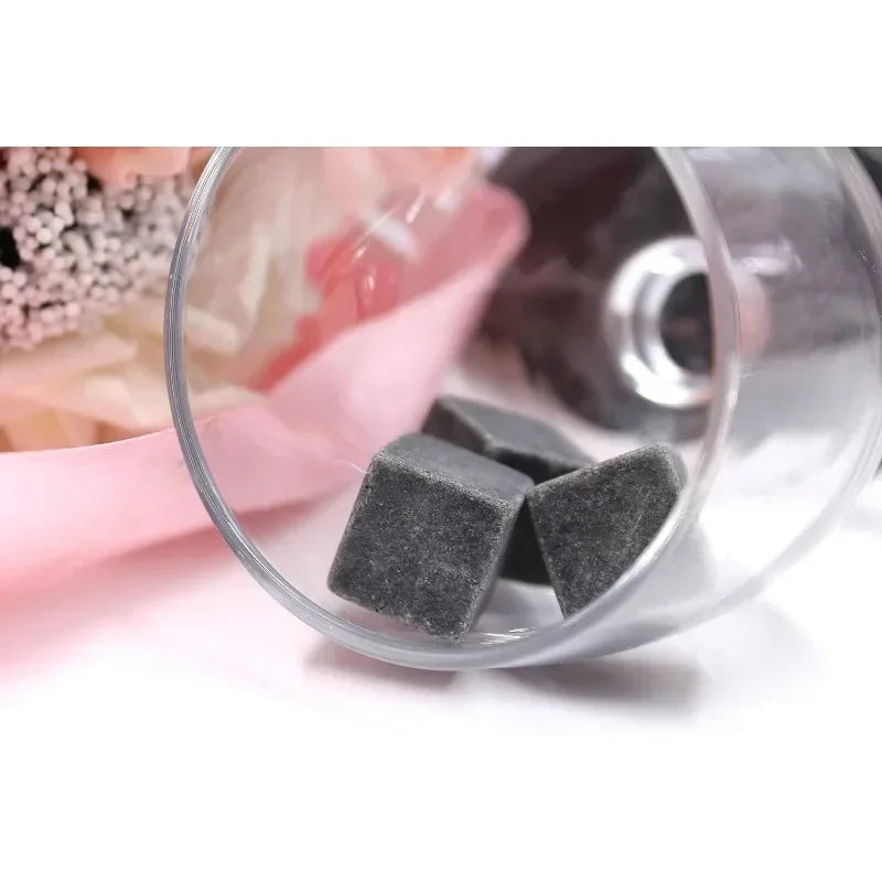 Natural Granite Whiskey Stones 9-Pack – No-Dilution Drink Chillers