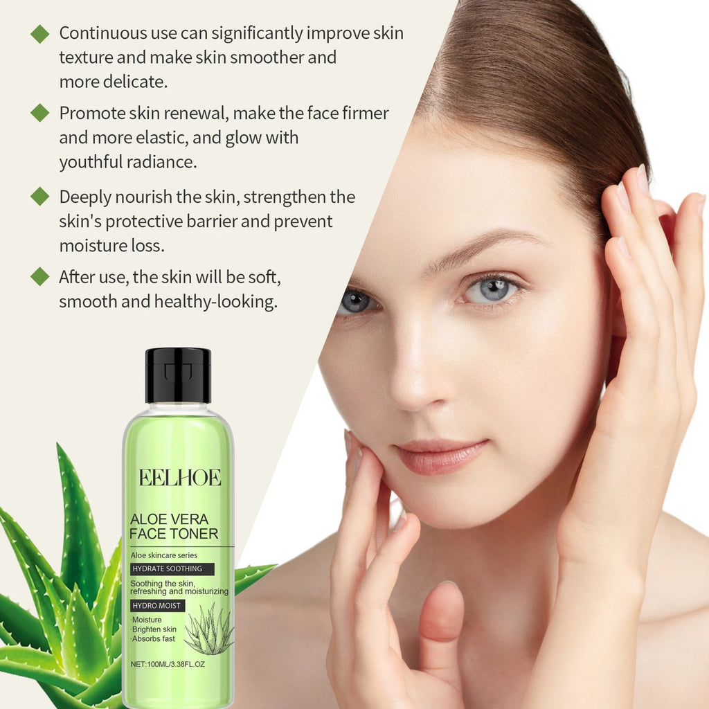 Eelhoe Aloe Vera Toner 100ml – Hydrating Pore-Refining Serum Facial Toner Serum Zpaxo