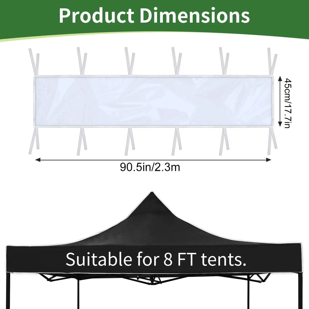 Canopy Rain Gutter Detachable Clear Extender Guard Canopy Awning Attachment for Outdoor Backyard Deck Porch Camping Lawn Pool Zpaxo