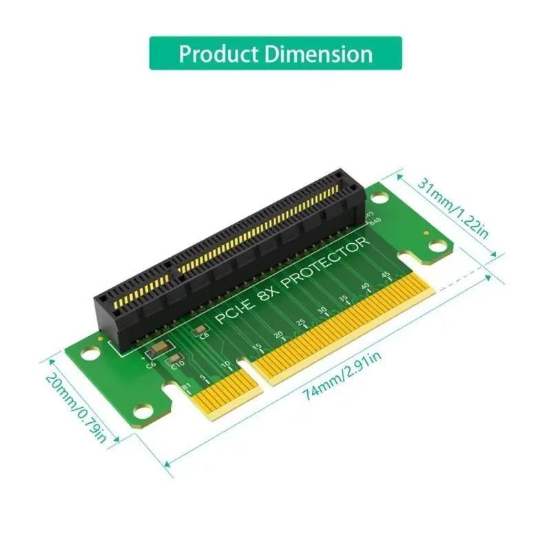 652F Pcie 8X to Pcie 8X Risers Adapter Card 90 Degree PCIE Extender Extension Zpaxo