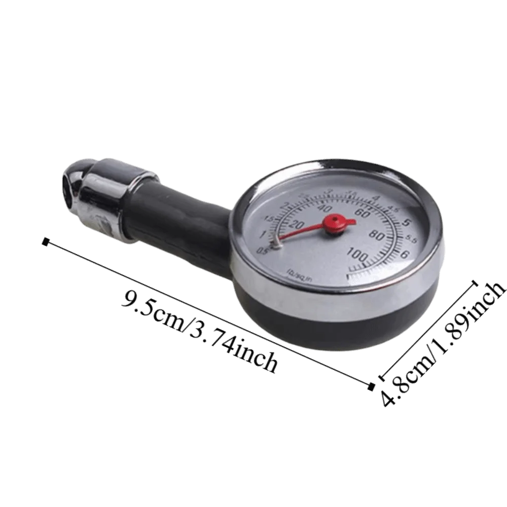 Metal Construction Tire Pressure Gauge High Precision Dual-Scale Dial Air Pressure Meter Mini Dial Mechanical Gauge Zpaxo