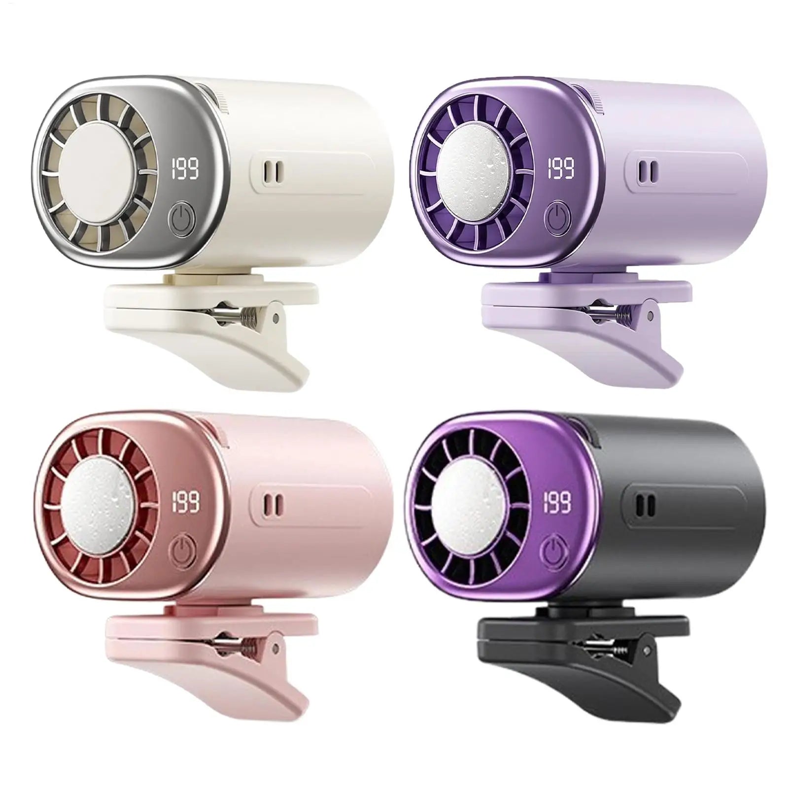 2000mAh Portable Clip Fan 199 Speeds Strong Airflow 360 Degree